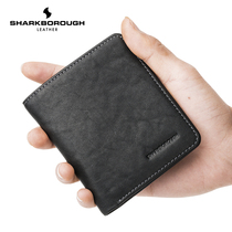 Wallet mens short leather 2021 new mens ultra-thin wallet small wallet drivers license card bag youth tide wallet