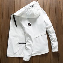 Spring and Autumn new casual jacket male student youth Korean version loose handsome hood tide brand jacket workwear clothes
