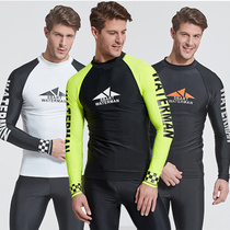 Shark bat wetsuit Long-sleeved sunscreen swimsuit Mens split top Snorkeling surfing wetsuit Jellyfish pants suit