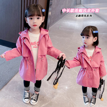 Girls windbreaker coat spring and autumn 2021 new autumn Net Red childrens assault clothing female baby autumn coat foreign atmosphere