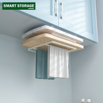 Cutting board placement rack free of punch adhesive plate rack case plate frame Kitchen Rag Rack Kitchen Rag Rack Cabinet Hanger lower hanging rack