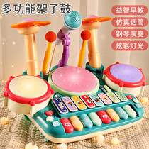 Childrens drum set toys Beginner beating musical instruments Baby jazz drums 1-3 years old little boy puzzle early education