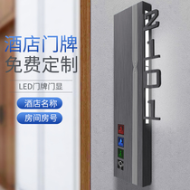 Custom electronic house number Hotel led electronic door display card doorbell speaker Do not disturb room number house number