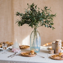 The olive branch leaf fruit simulation decoration green flower set olive European style Nordic meaning