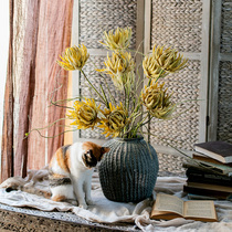 The Culvert Emulation Abstract Emperors Flowers Fake Flowers Upscale Flower Arrangement Swing Parlor Living-room Wedding folk Camping PU Silk Flower Soft Dress Arrangement