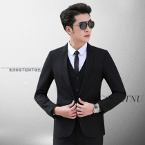 Casual suit jacket Korean version of the trend student interview set decoration dress wedding small suit mens jacket full