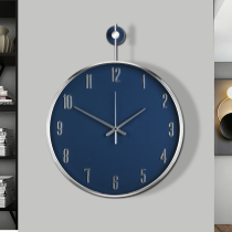 Modern light luxury simple wall clock home living room silent hanging watch fashion clock Wall radio clock automatic clock clock