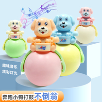 Childrens baby sliding tumbler rattle one year old baby baby toys early education 6 Months 9 dolls seven children