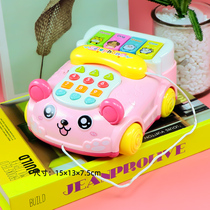 Childrens phone landline phone phone toy smart simulation girl baby baby music can bite model child boy