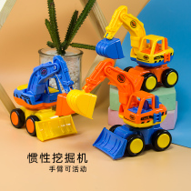 Childrens baby Inertial Engineering vehicle bulldozing car excavator 1 a 3 year old boy toy excavator excavator excavator