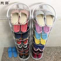 Door shoe rack simple corner multi-layer iron small narrow home door outside childrens shoes shelf mini balcony shoe cabinet