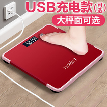 Household electronic scale precision charging weight scale battery Adult weight loss cute body weight meter mini