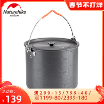 NH Mobile Outdoor Picnic 10L Large Capacity Hanging Pot Wild Cookware Picnic Camping Aluminum Alloy Portable Pot