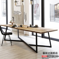 American custom iron wood conference table long table long table computer desk loft desk simple modern desktop