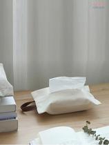 Bryce Japanese-style cotton towel hemp art paper hall towel set hanging guest table drawer box car tissue storage box cloth paper