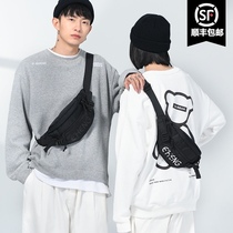 Japanese trendy brand chest bag men ins Super fire shoulder bag sports shoulder bag fashion casual mens running bag bag