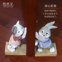 Top door door door stop safety anti-collision door blocking door creative non-perforated cartoon top door block anti-wind resistance door door plug