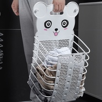 Dirty clothes basket household toy storage basket clothes storage bucket foldable wall-mounted toilet dirty basket