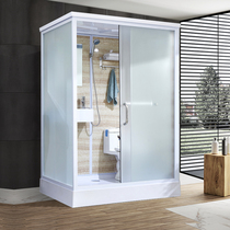 New Spyker integrated shower room rectangular with toilet squat pit integrated whole bathroom bathroom glass partition