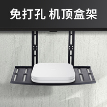 TV set-top box rack non-hole router storage box computer monitor screen wall bracket