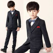 Childrens suit suit suit boy dress flower girl host Prince Prince piano costume performance English style plus velvet thickened