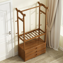 Wardrobe simple bedroom storage rack floor-to-ceiling hanging hangers home multifunctional clothes cabinet lockers