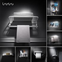 Nordic pure white all-copper modern European style woolen towel rack bathroom pendant suit hardware shelfs wall hanging