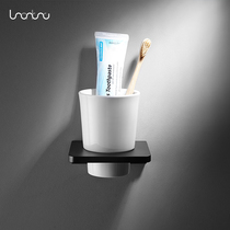 Nordic Space Aluminum Solid Thickness Toothbrush Rack Brush Toilet Bathroom Simple Tooth Frame