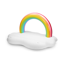 Rainbow Island floating bed inflatable water floating recliner swimming air cushion Net red degree fake tide equipment seaside floating row