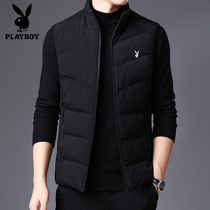 Playboy casual waistcoat men's fall winter new Korean fashion waistcoat vest men's cotton-padded jacket horse clip men's coat