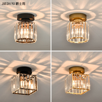 Net red light luxury American crystal ceiling lamp aisle corridor sun lamp Nordic creative entrance hall lamp