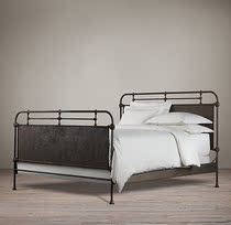 Industrial vintage furniture do old vintage iron bed single bed double bed American French furniture loft style