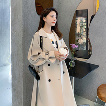 Rice White Windcoat Jacket Woman Mid 2022 New Spring Fall Lean Senior Sense Temperament Big Code Womens Dress