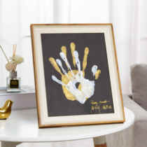 diy couple handprint photo frame souvenir color Valentines Day gift commemoration press handprint hand model palm print frame