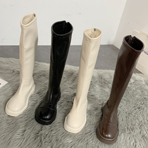 OJRZ boots women do not knee 2021 autumn and winter New plus velvet thin Chelsea Martin tall Knight boots