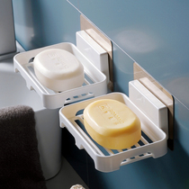 Bathroom hole-free soap box Drain soap holder Toilet soap holder Creative wall-mounted suction cup soap box