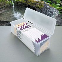 Japanese kitchen plastic flap chopsticks box chopsticks storage box tableware with lid refrigerator storage bar box