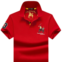 Paul Polo Shirt Pure Cotton Business Compassionate Half Sleeve Turnover with upper clothes Dad Mens Mens short sleeve T-shirt