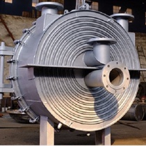Removable spiral plate heat exchanger washable cooler oil-water sewage sludge heat exchanger exhaust gas condenser