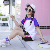 Jingmai 2021 new childrens badminton clothing girls quick-drying suit breathable training clothing tennis clothing table tennis clothing