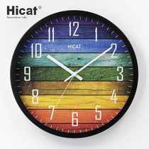 European silent wall clock Modern simple fashion living room personality quartz clock Bedroom light luxury round wall hanging watch clock