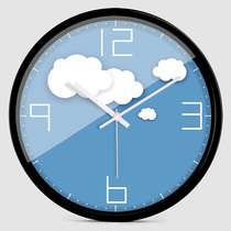 HICAT crazy kitten cloud wall clock living room personality trend quartz clock Wall watch bedroom mute creative fashion