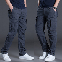 Overalls nan ku zi leisure clothes Labor wear straight loose autumn and winter pockets mens clothing plus velvet trousers