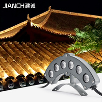 Corrugated light Ancient building moon light Outdoor engineering special gazebo roof crescent waterproof led projection tile light