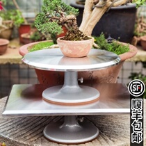 Bonsai turntable rotary table Stump production table Manual Bonsai trimming table Turntable modeling table Aluminum alloy rectangle