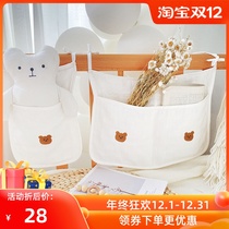 Korean cotton crib storage bag trolley bag diaper diaper bottle baby toy storage bag storage bag