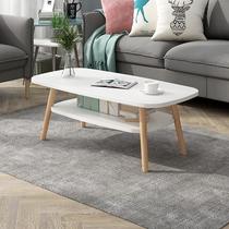 Nordic living room tea table simple modern small table solid wood leg sofa several multi-function mobile small apartment tea table