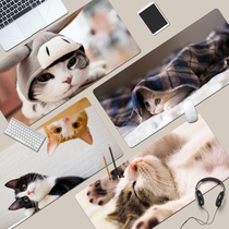 Mouse pad cat cute super large cat animal pet desk learning Office wrist pad computer pad table pad