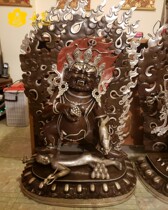 Nepal red copper-silver black chaeze Buddhist statues pure bronze bouquets handmade Zambu green nabb Buddha statue high 95cm