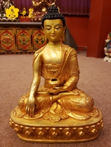 Nepals Sakya Boutique Sakyamuni Buddha statue of Buddha Sakyamin Buddha bronze sculptures full of gold Buddha 33cm